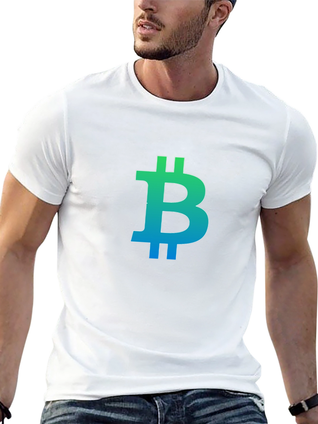 Bitcoin Logo Gradient T-Shirt - Crypto Fashion