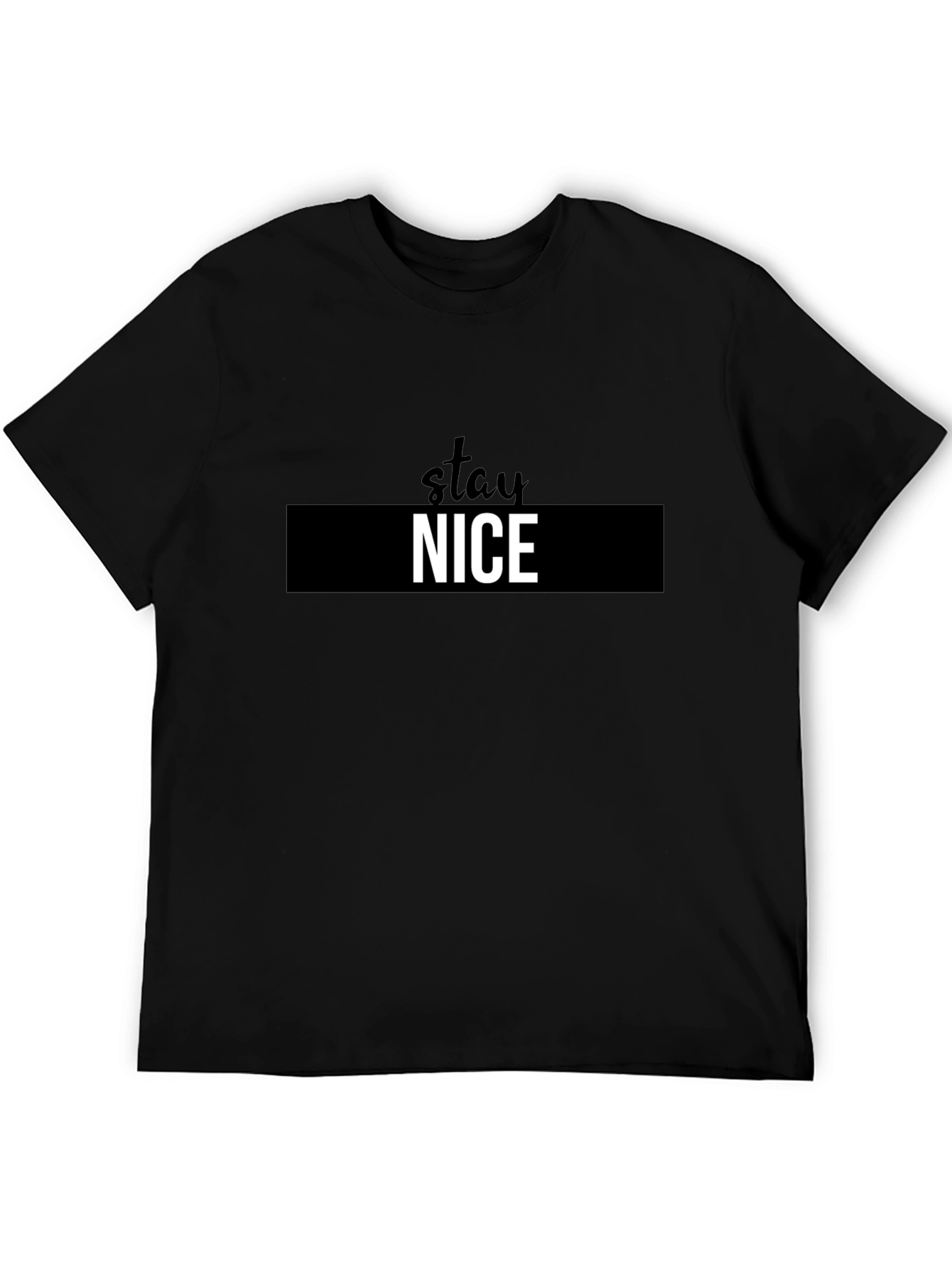 Stay Nice Black Graphic Tee