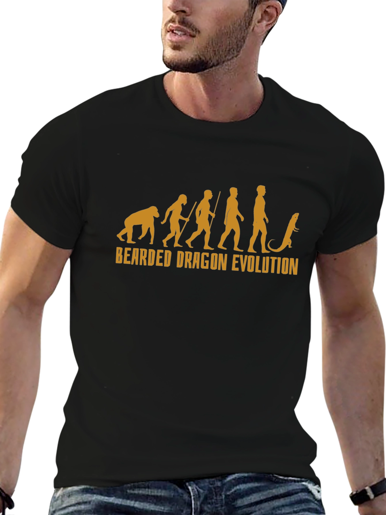 Bearded Dragon Evolution T-Shirt - Novelty Reptile Tee