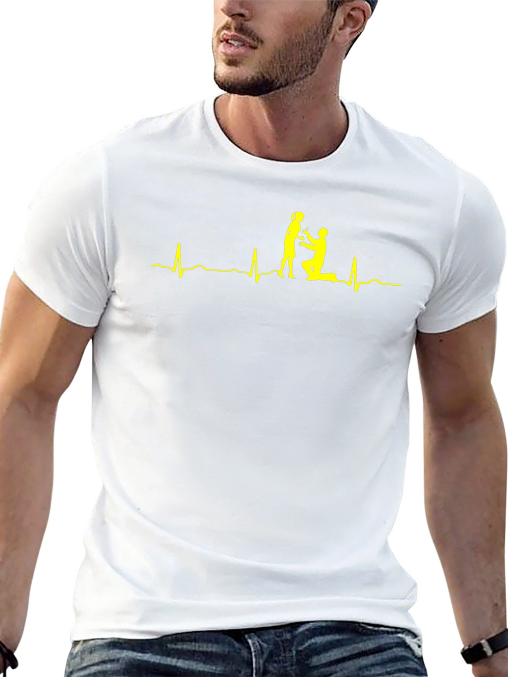 Love Beat T-Shirt - Marriage Proposal Graphic Tee