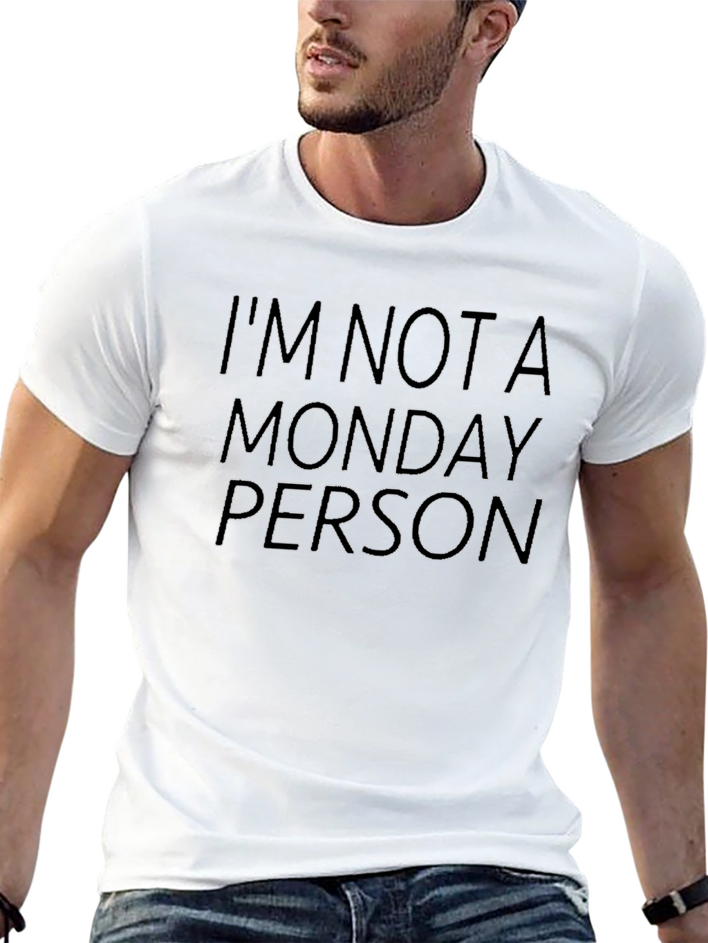Im Not A Monday Person T-Shirt - Black