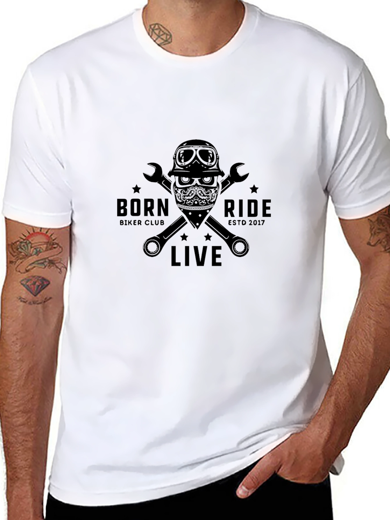 Born to Ride Biker Club T-Shirt