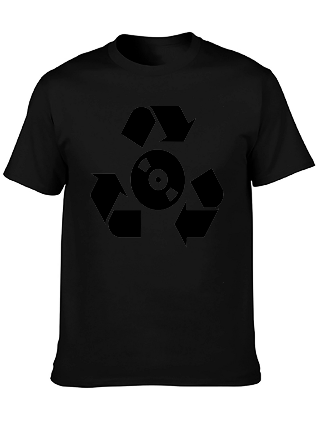 Recycle Music Graphic Black T-Shirt