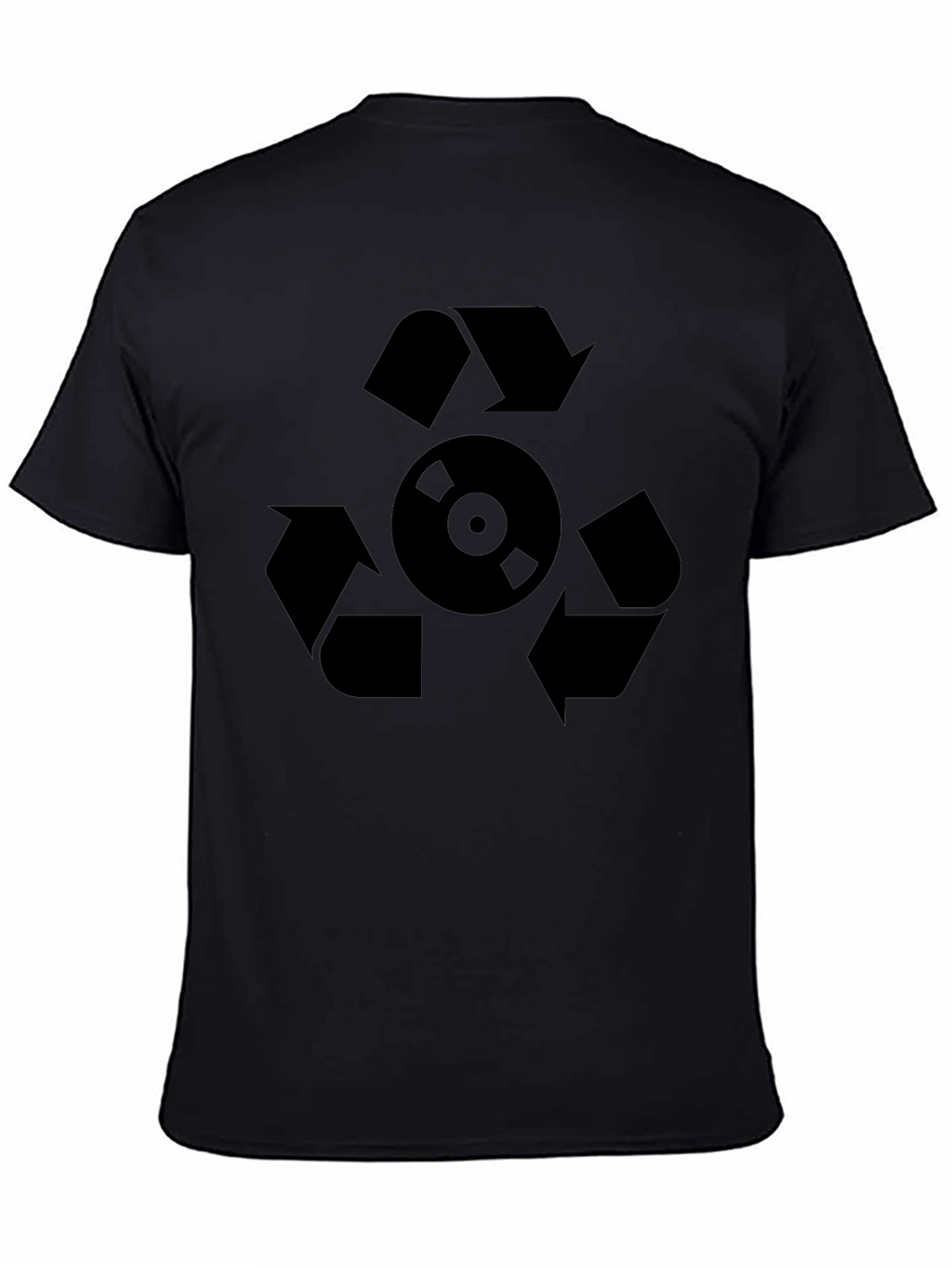 Recycle Music Graphic Black T-Shirt