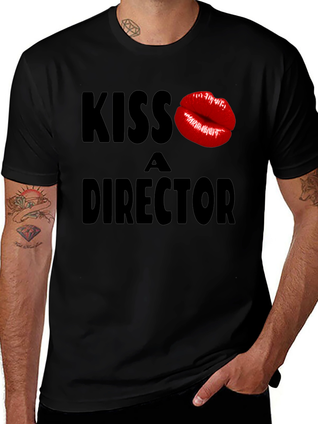 Kiss A Director T-Shirt - Funny Movie Film Crew Gift