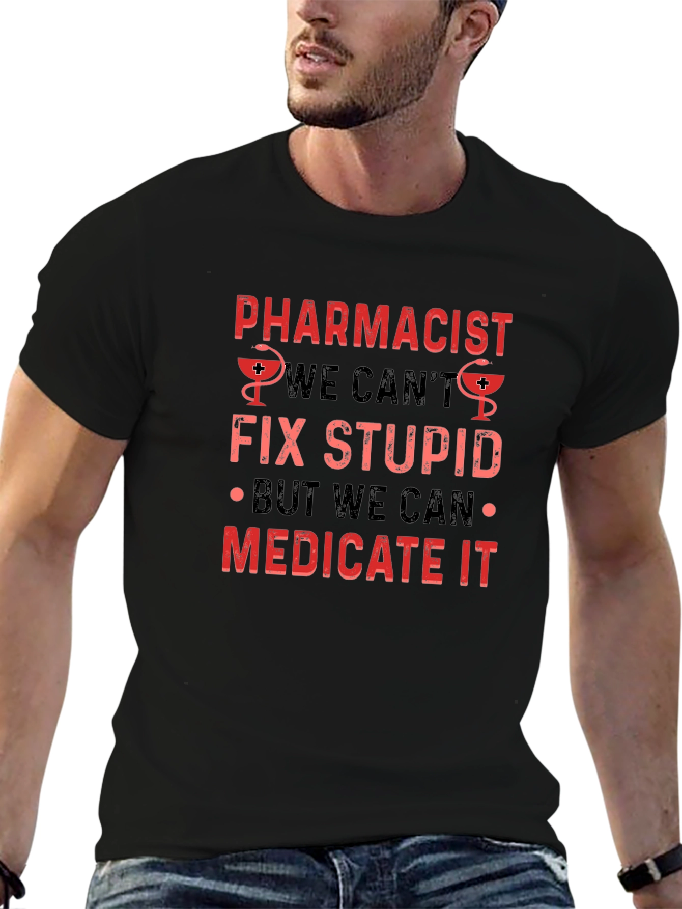 Pharmacist Slogan Black T-Shirt