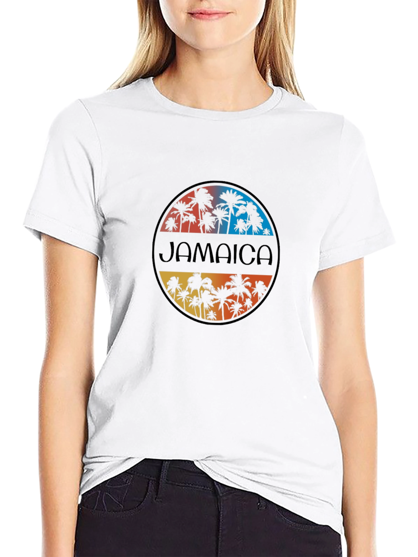 Jamaica Palm Tree T-Shirt - Island Vibes