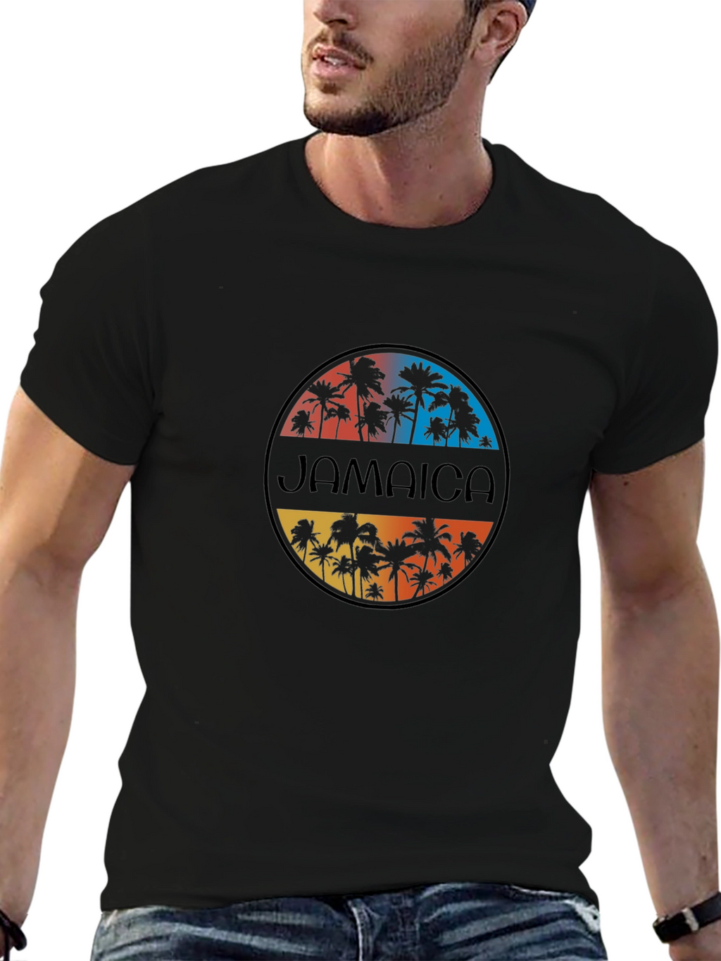 Jamaica Palm Tree T-Shirt - Island Vibes