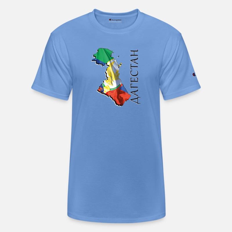 (RU) Dagestan Flag in (RU) Dagestan Map DA