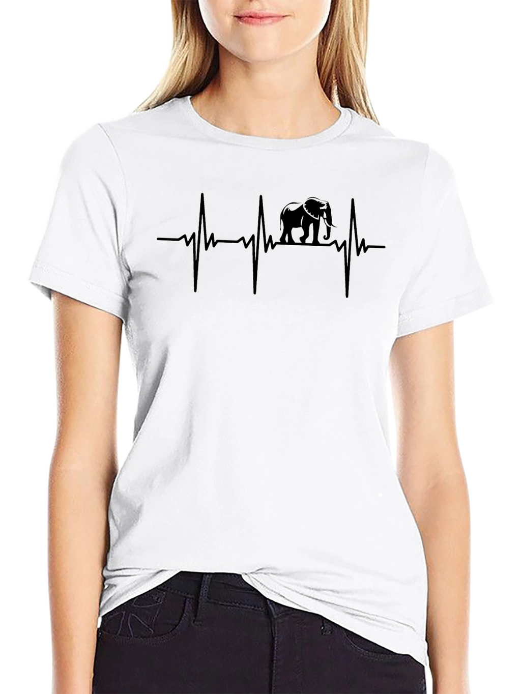 Elephant Heartbeat T-Shirt - Animal Lover Tee