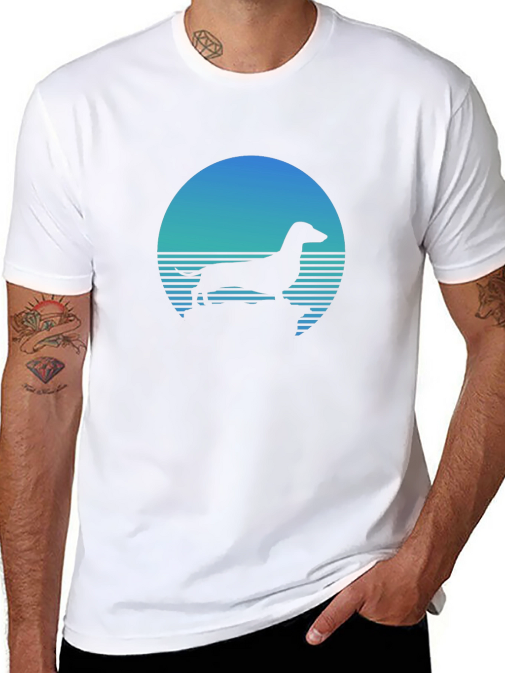 Retro Dachshund Silhouette T-Shirt