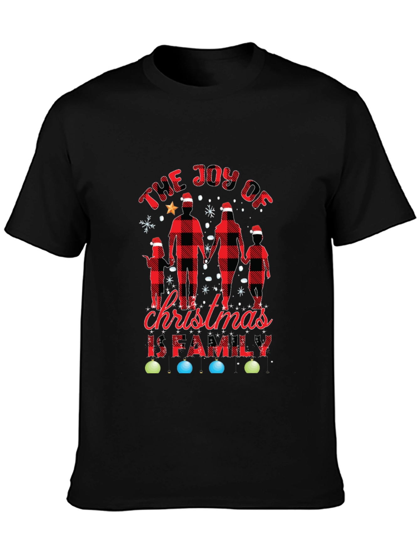 Joy of Christmas Family Plaid Tee