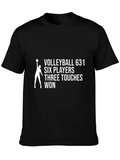 Volleyball Graphic T-Shirt - 631 Six Players Three Touches