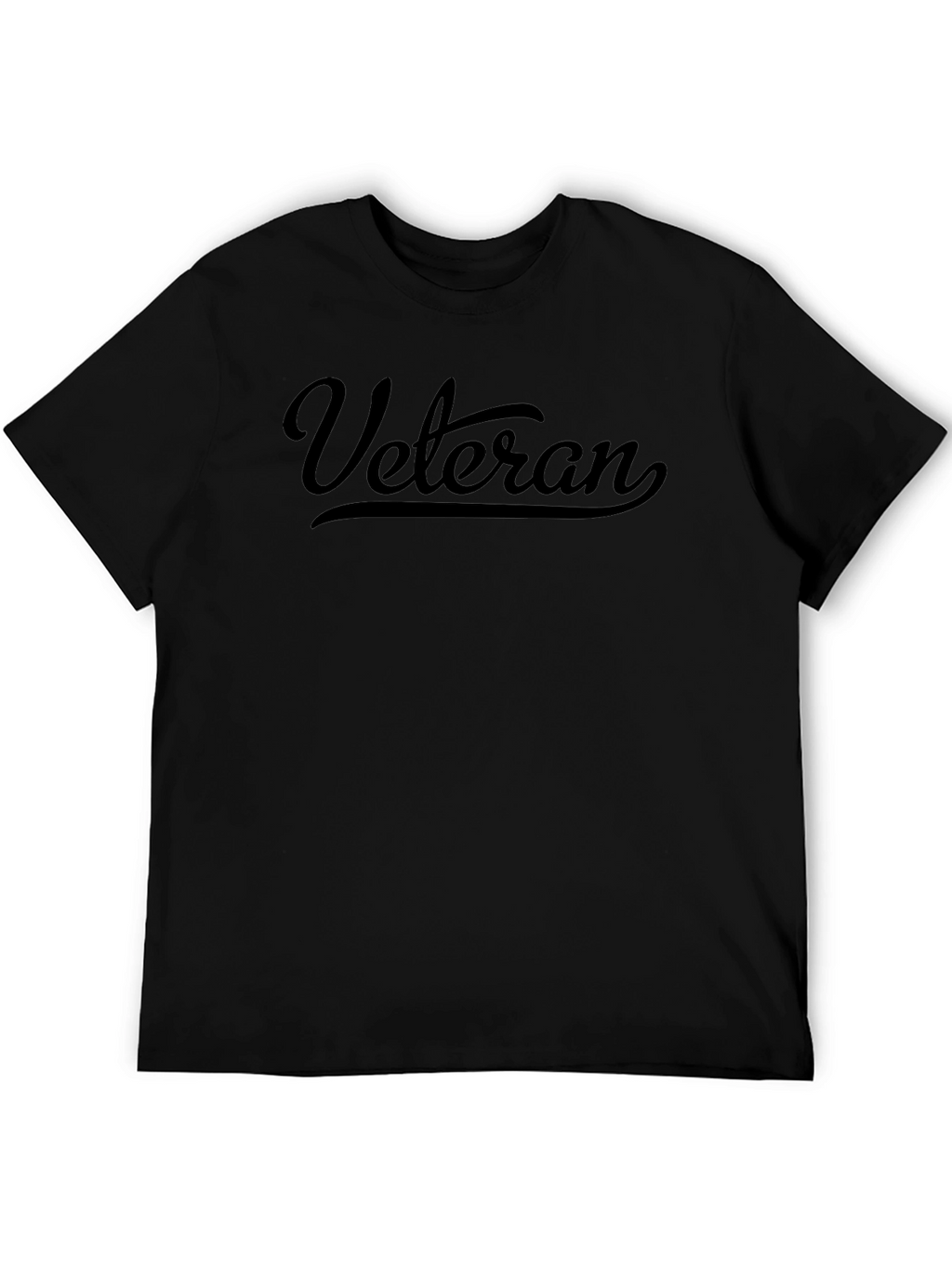 Veteran Script Black T-Shirt