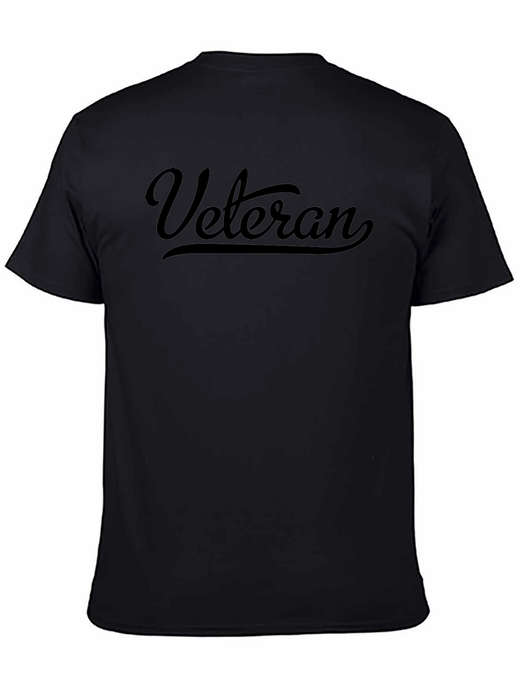 Veteran Script Black T-Shirt