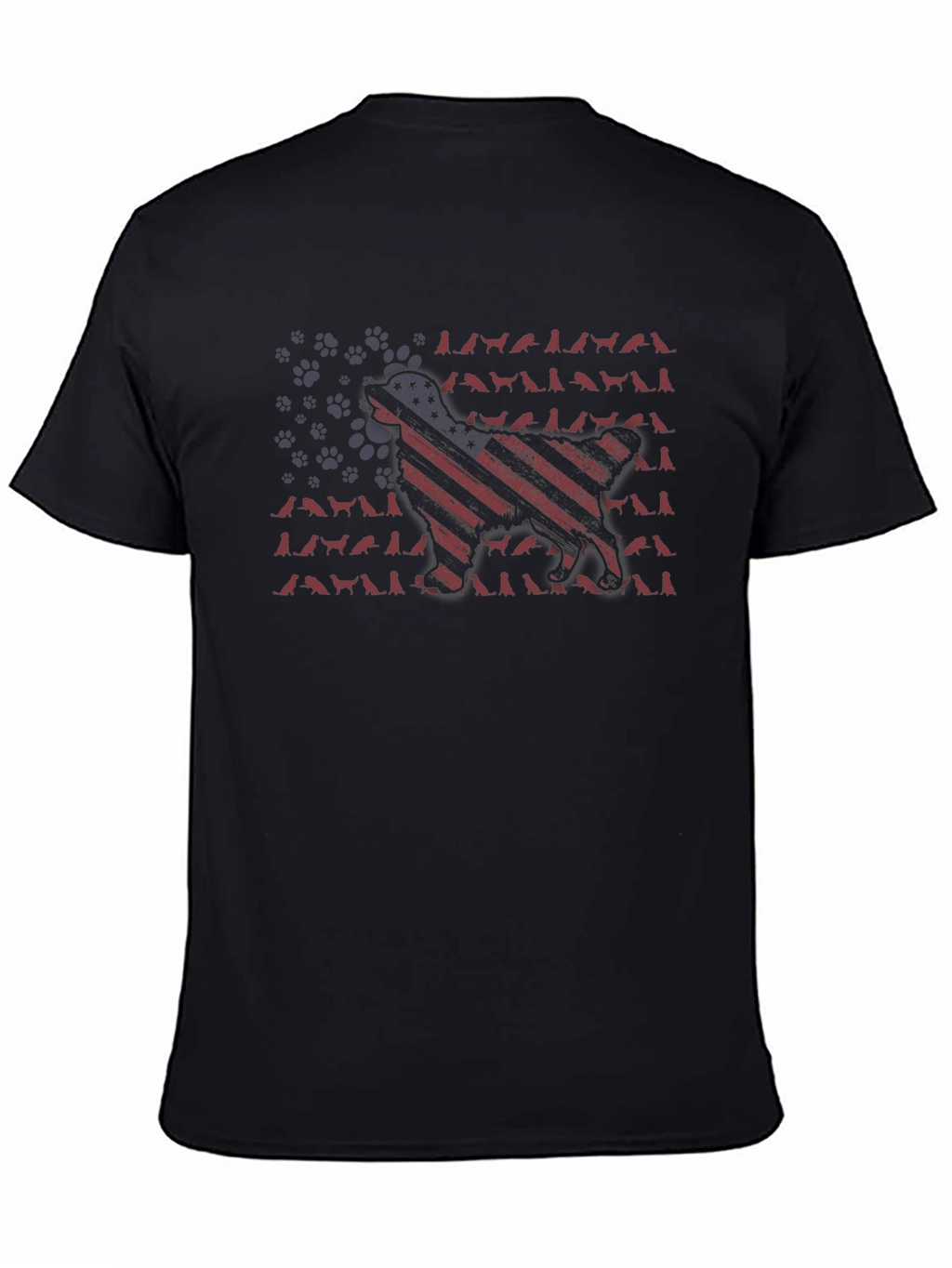 Patriotic Dog T-Shirt - American Flag Graphic Tee