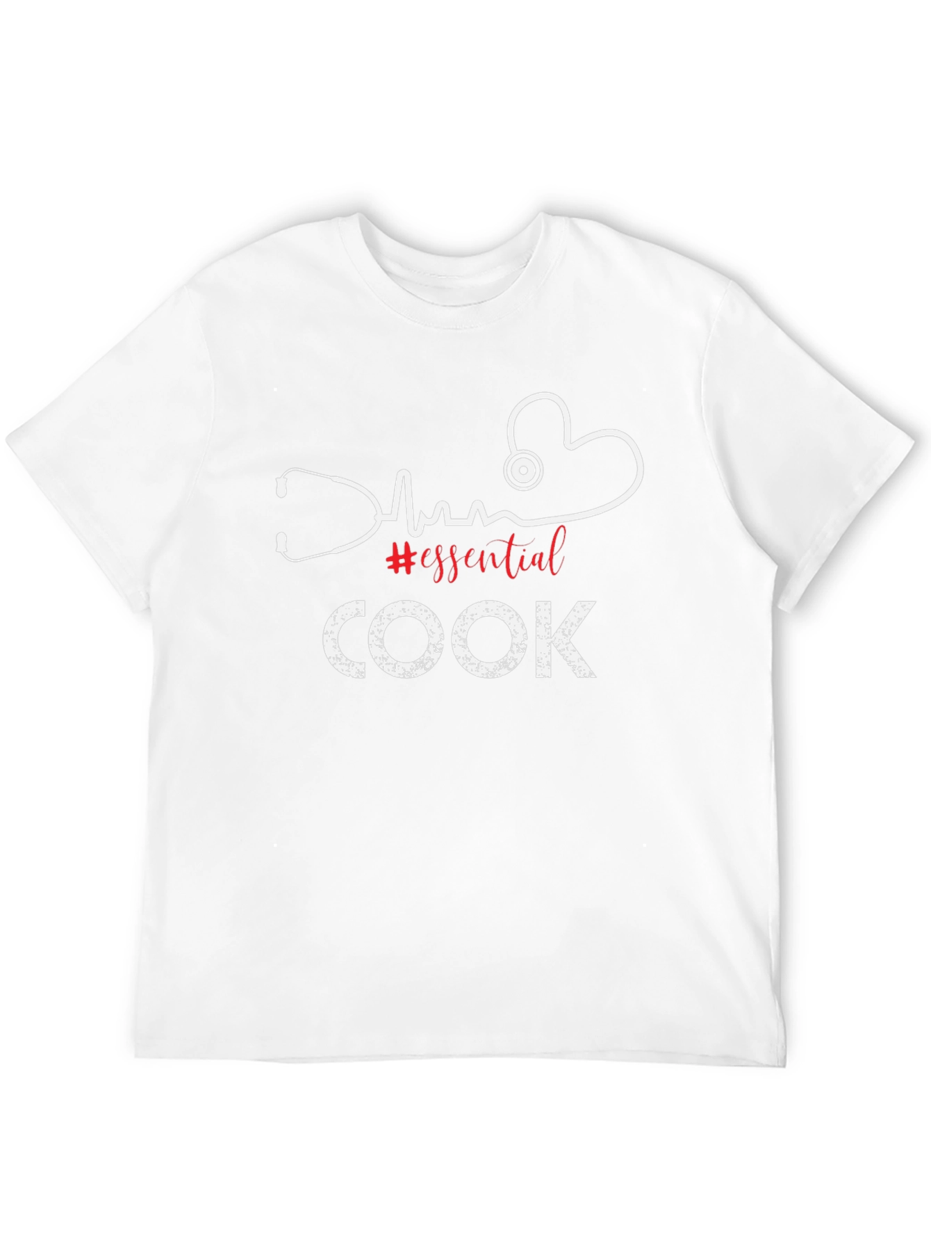 Essential Cook T-Shirt - Chef Stethoscope Design