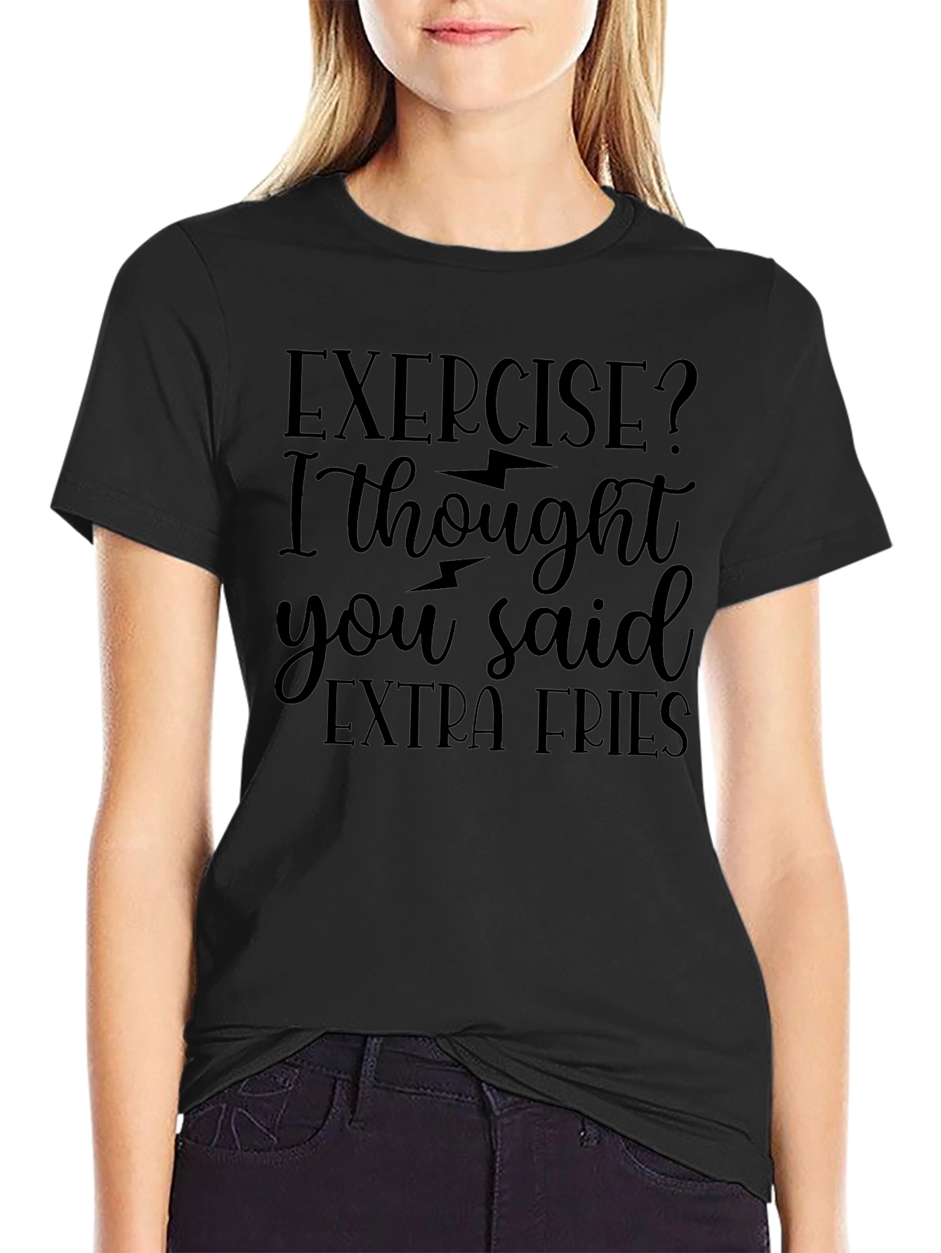Exercise? Extra Fries Graphic Tee
