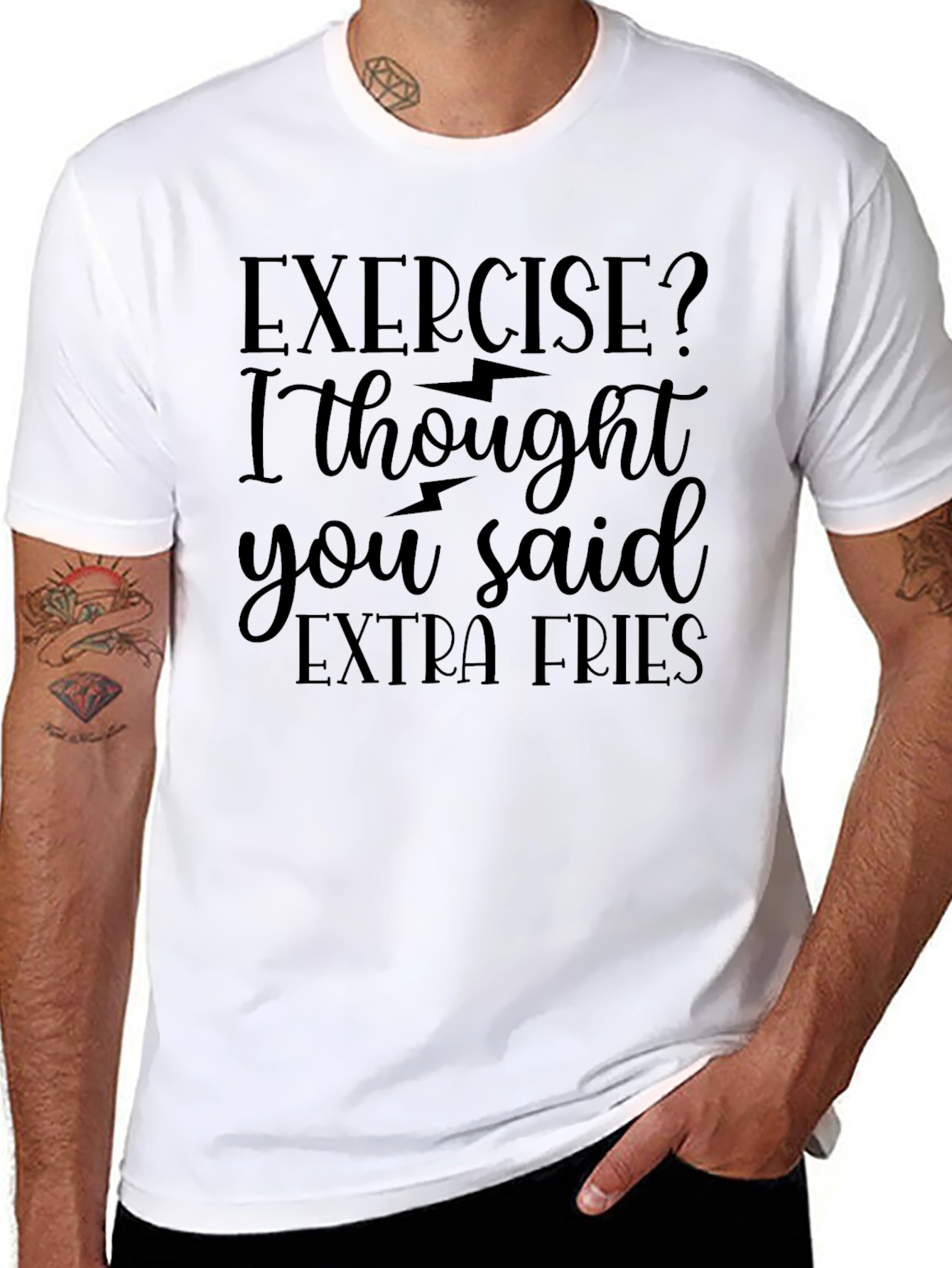 Exercise? Extra Fries Graphic Tee