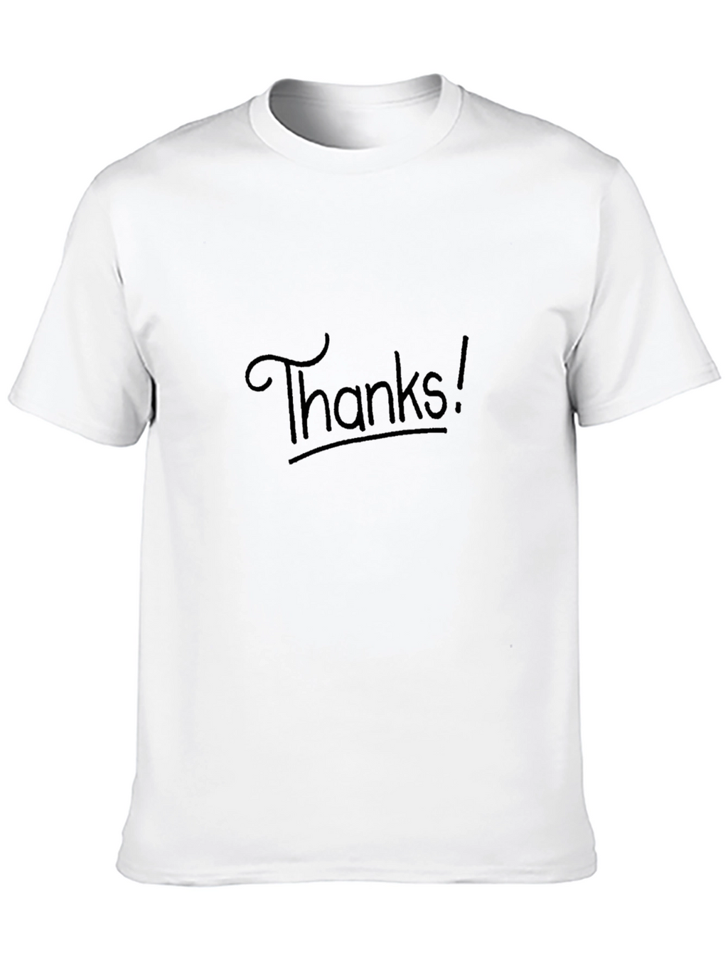 Black Thanks! Graphic Tee - Casual Style