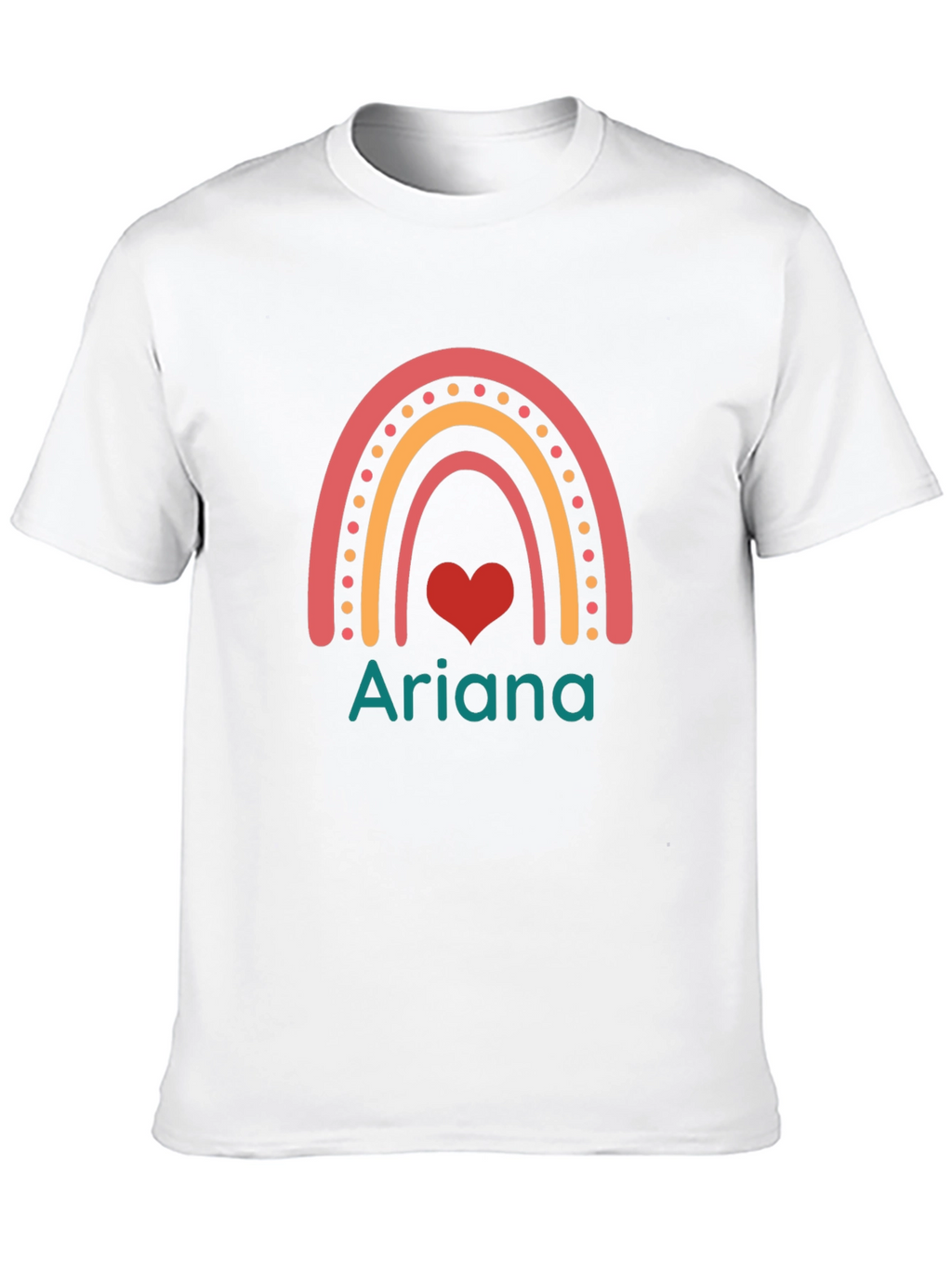 Rainbow Heart Ariana Custom T-Shirt - Black