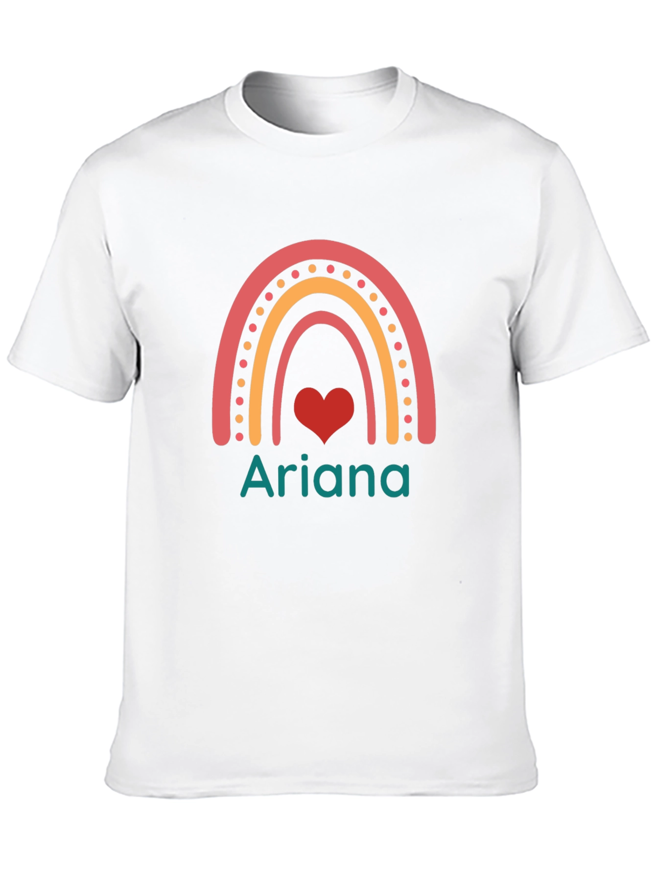 Rainbow Heart Ariana Custom T-Shirt - Black
