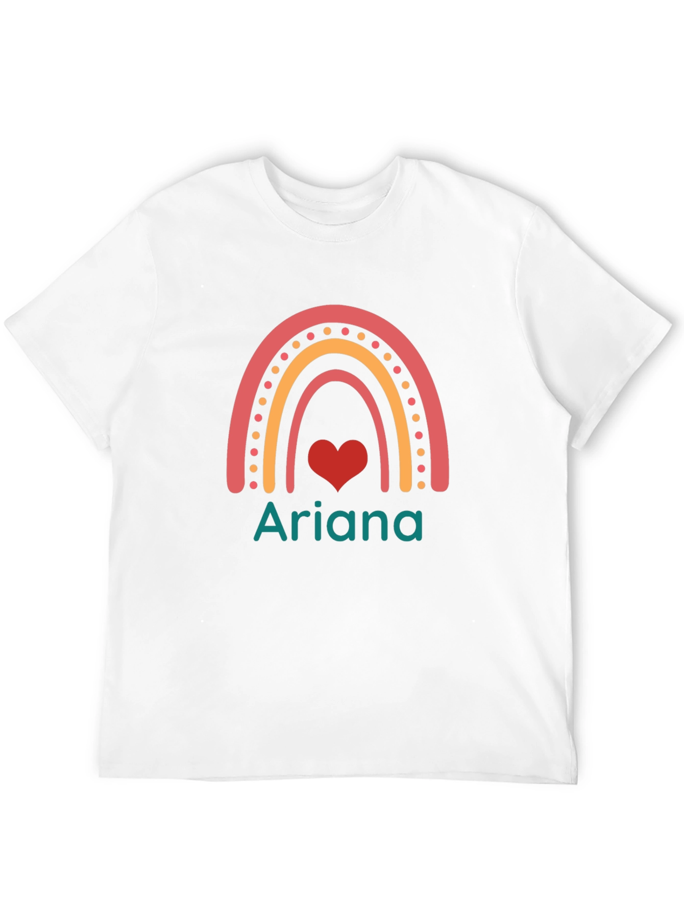 Rainbow Heart Ariana Custom T-Shirt - Black