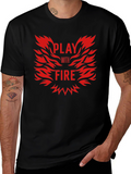 Play With Fire Black Graphic Tee