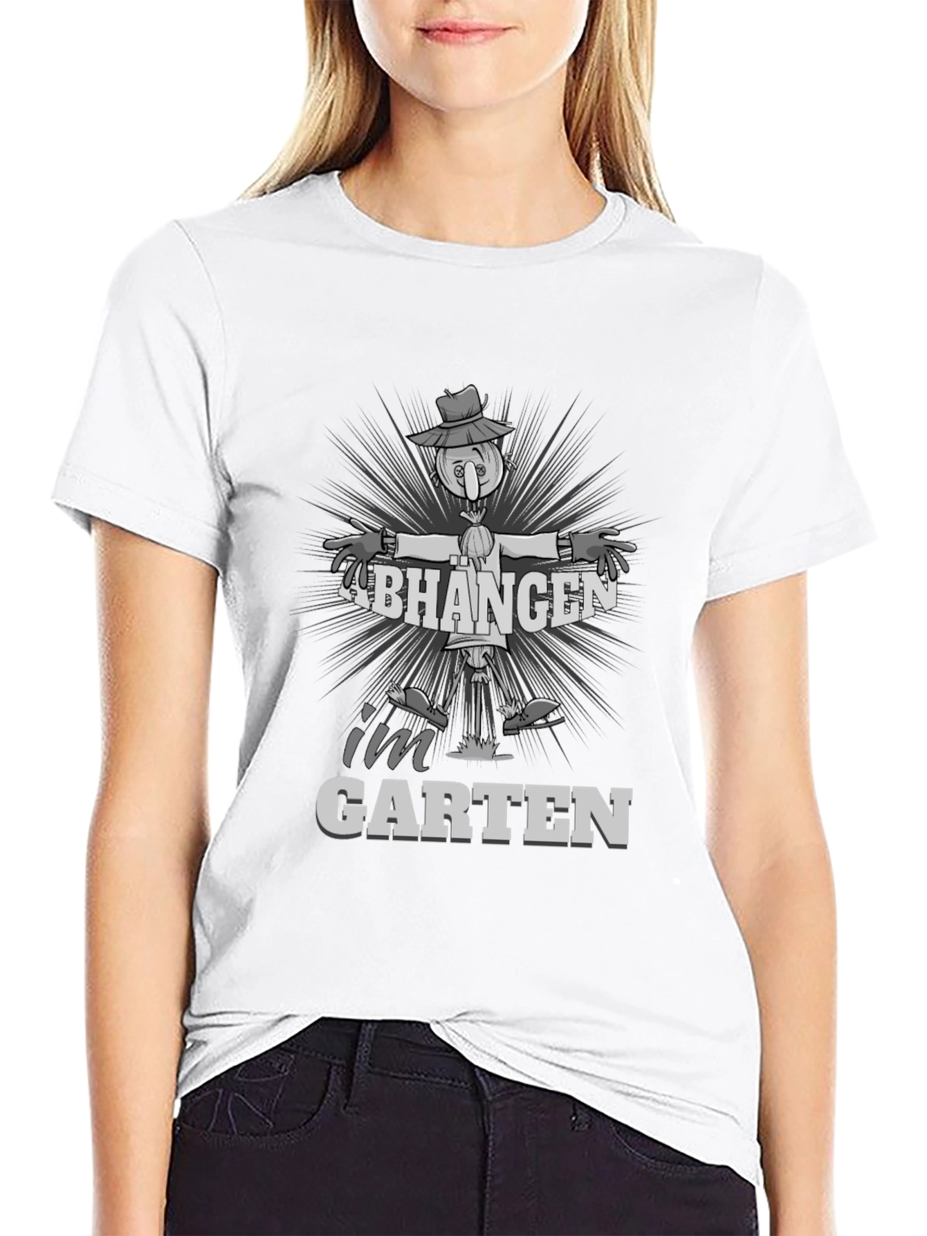 Fun Abhangen im Garten Scarecrow Graphic Tee