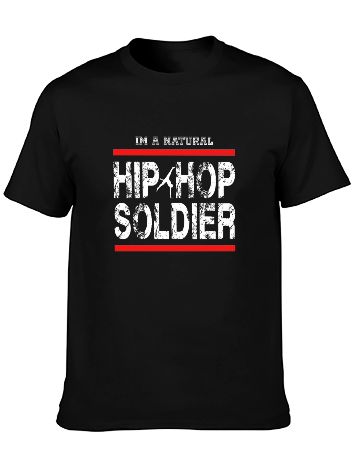 Natural Hip Hop Soldier Black T-Shirt