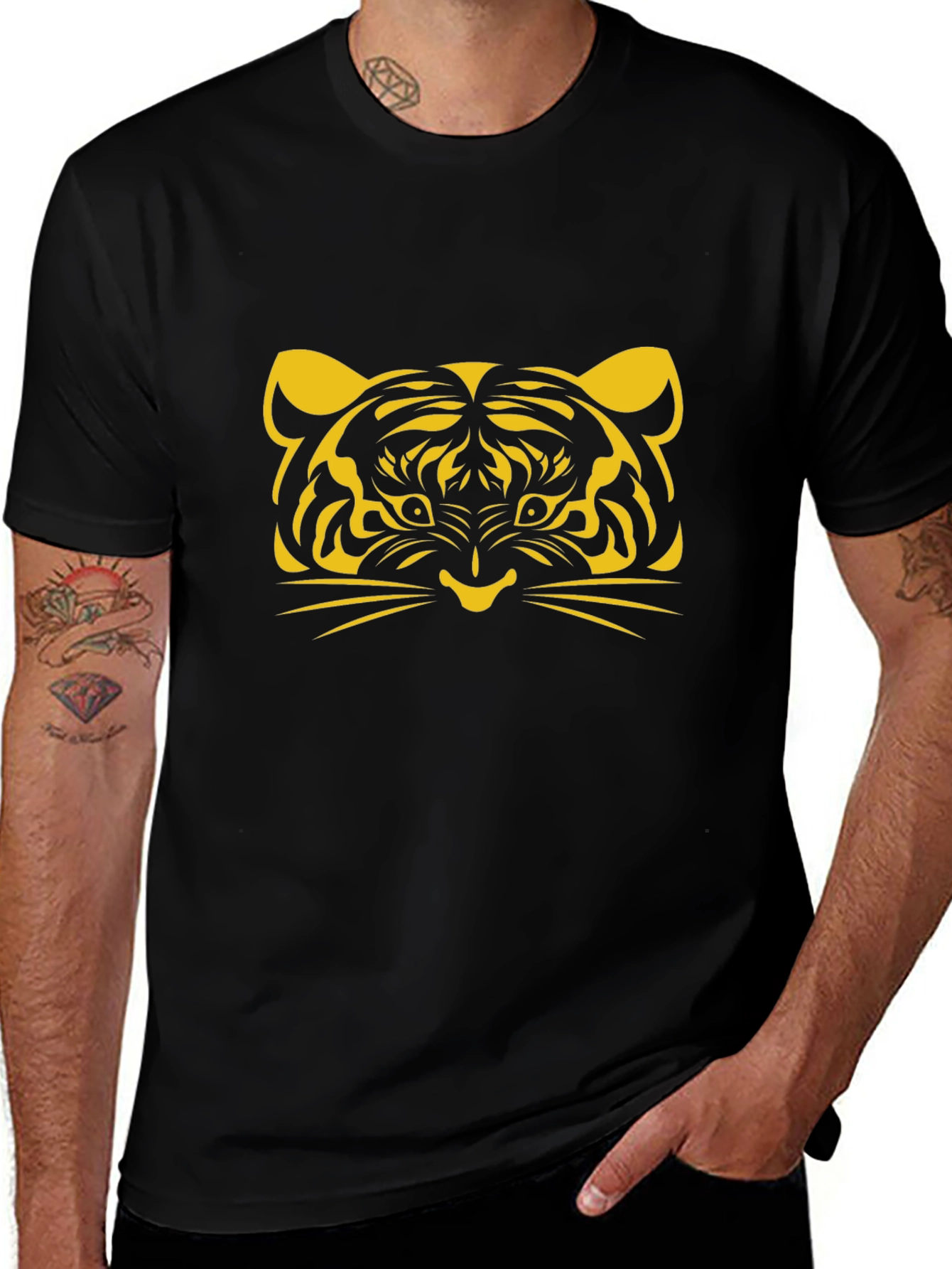 Tiger Graphic Tee - Bold Black T-Shirt
