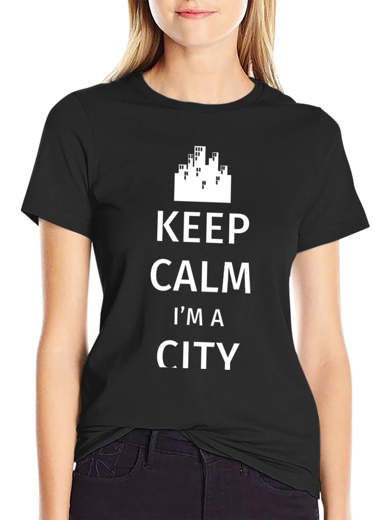 Keep Calm Im A City Black T-Shirt