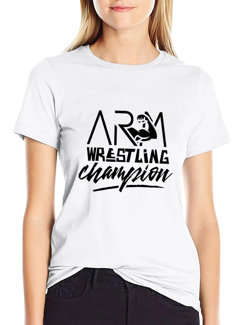 Arm Wrestling Champion Black T-Shirt
