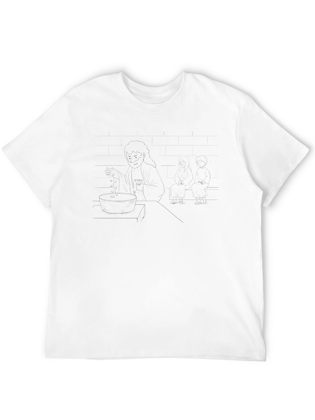 Cartoon Style Graphic Black T-Shirt