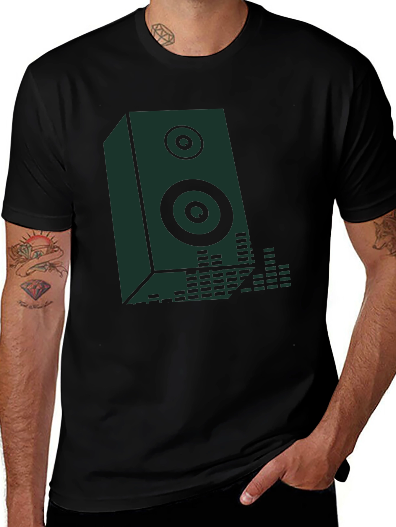 Speaker Graphic Black T-Shirt