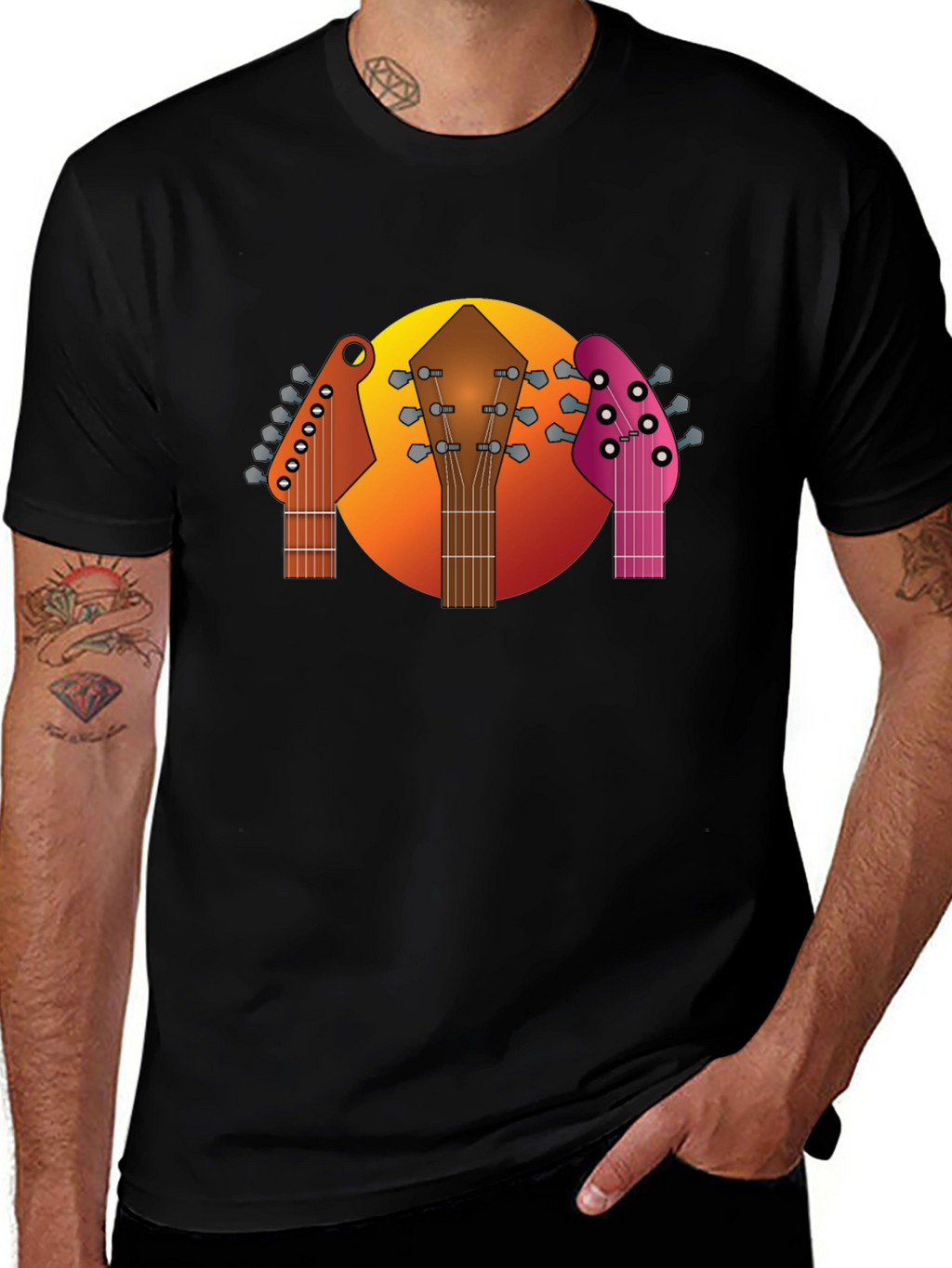 Guitar Headstocks Graphic T-Shirt
