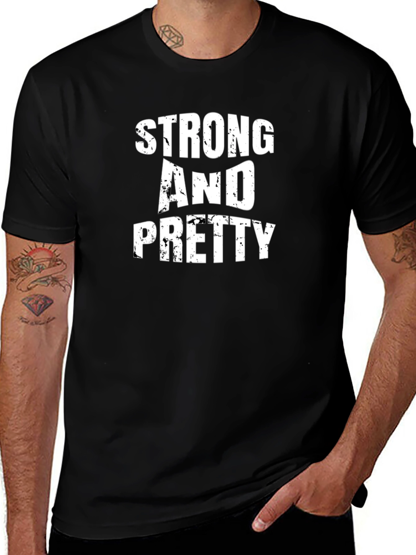 Strong And Pretty Black T-Shirt