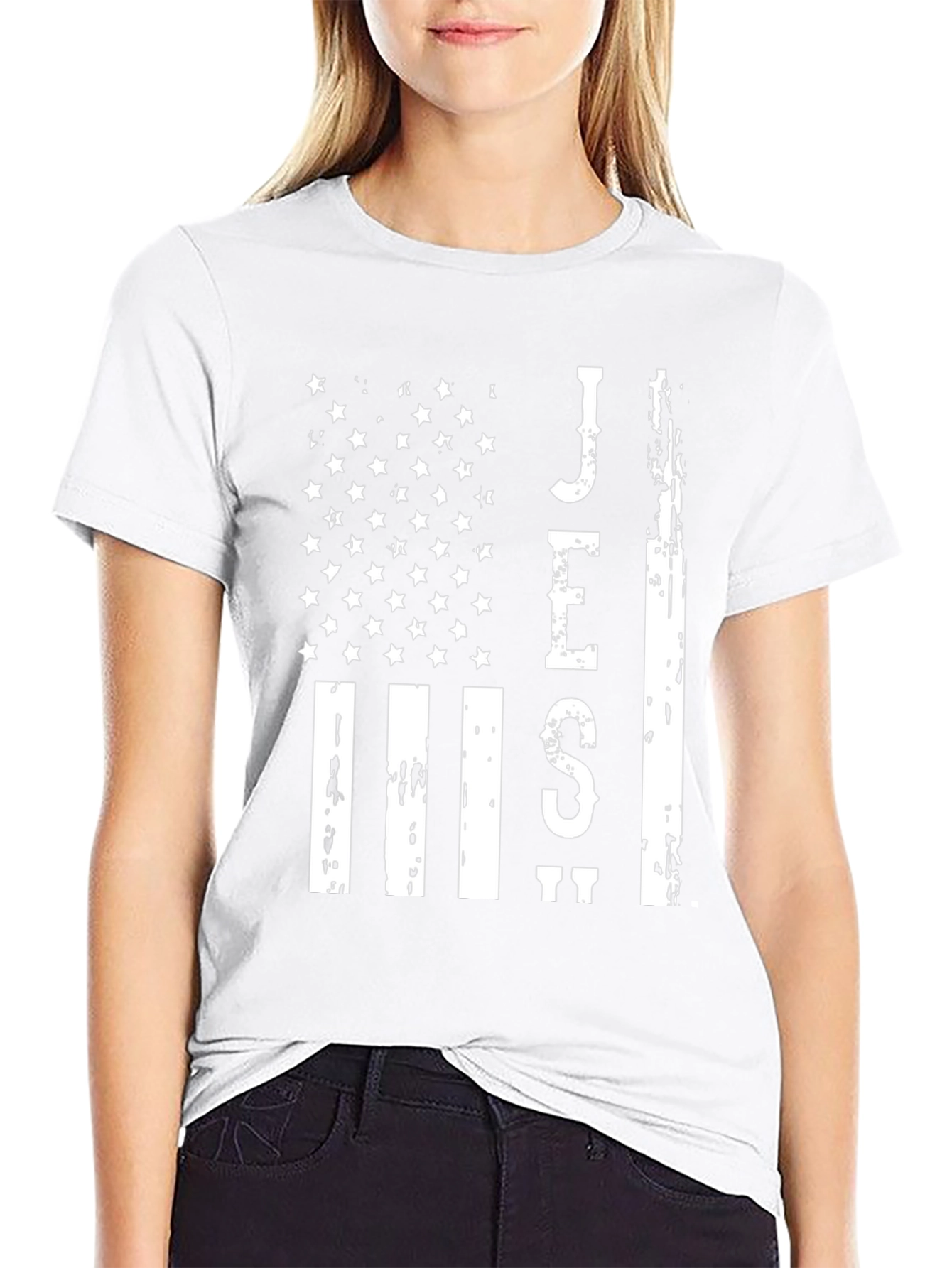 Jesus Flag Graphic Tee - Patriotic Christian Apparel