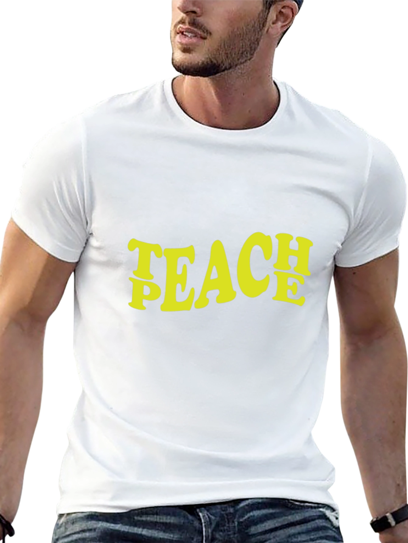 Teach Peace Graphic Tee - Retro Style