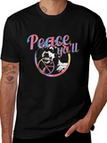 Peace Yall Dog Graphic T-Shirt