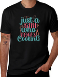 Just A Girl Who Loves Cooking Graphic T-Shirt