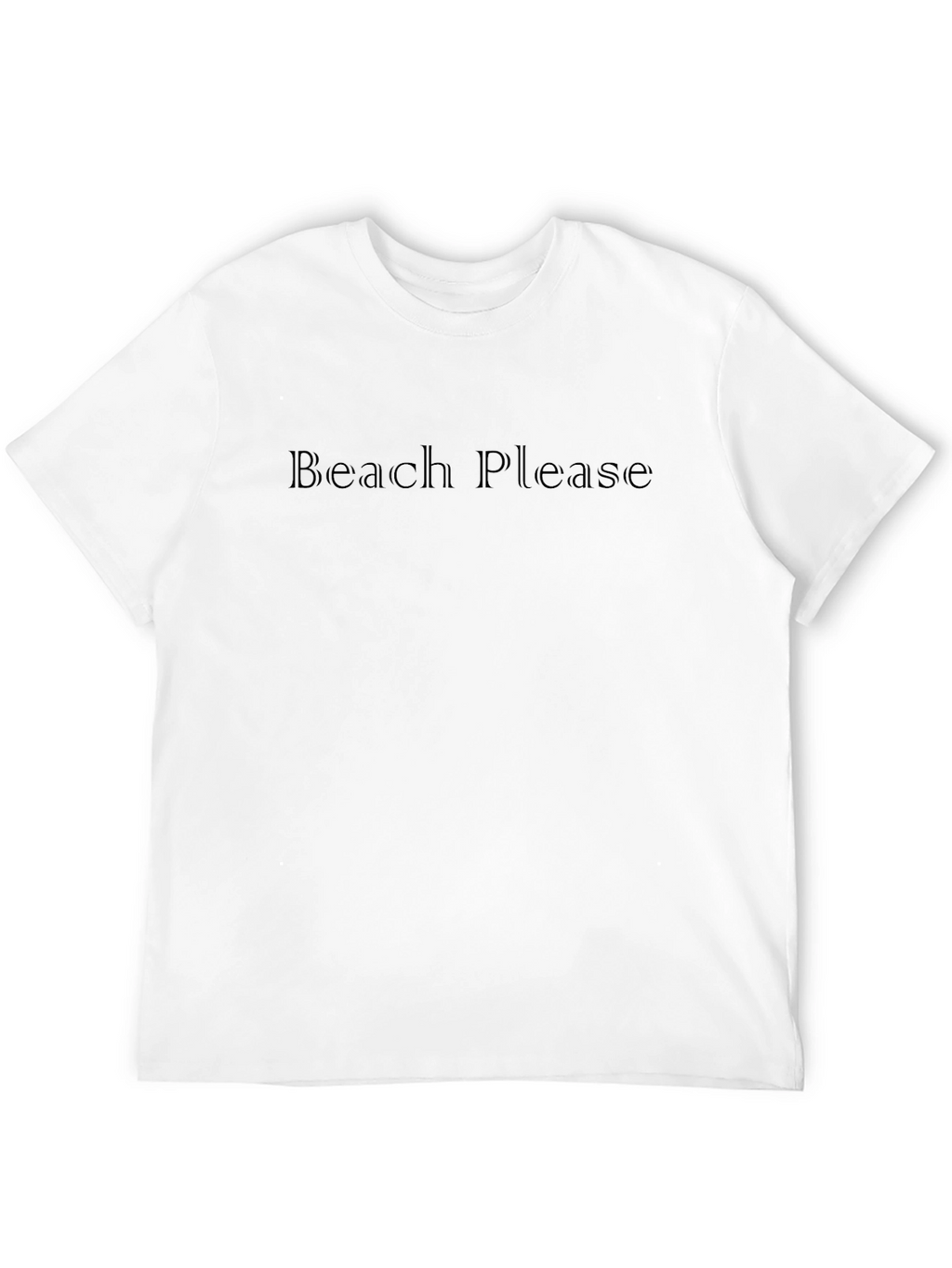 Beach Please Black Crew Neck T-Shirt