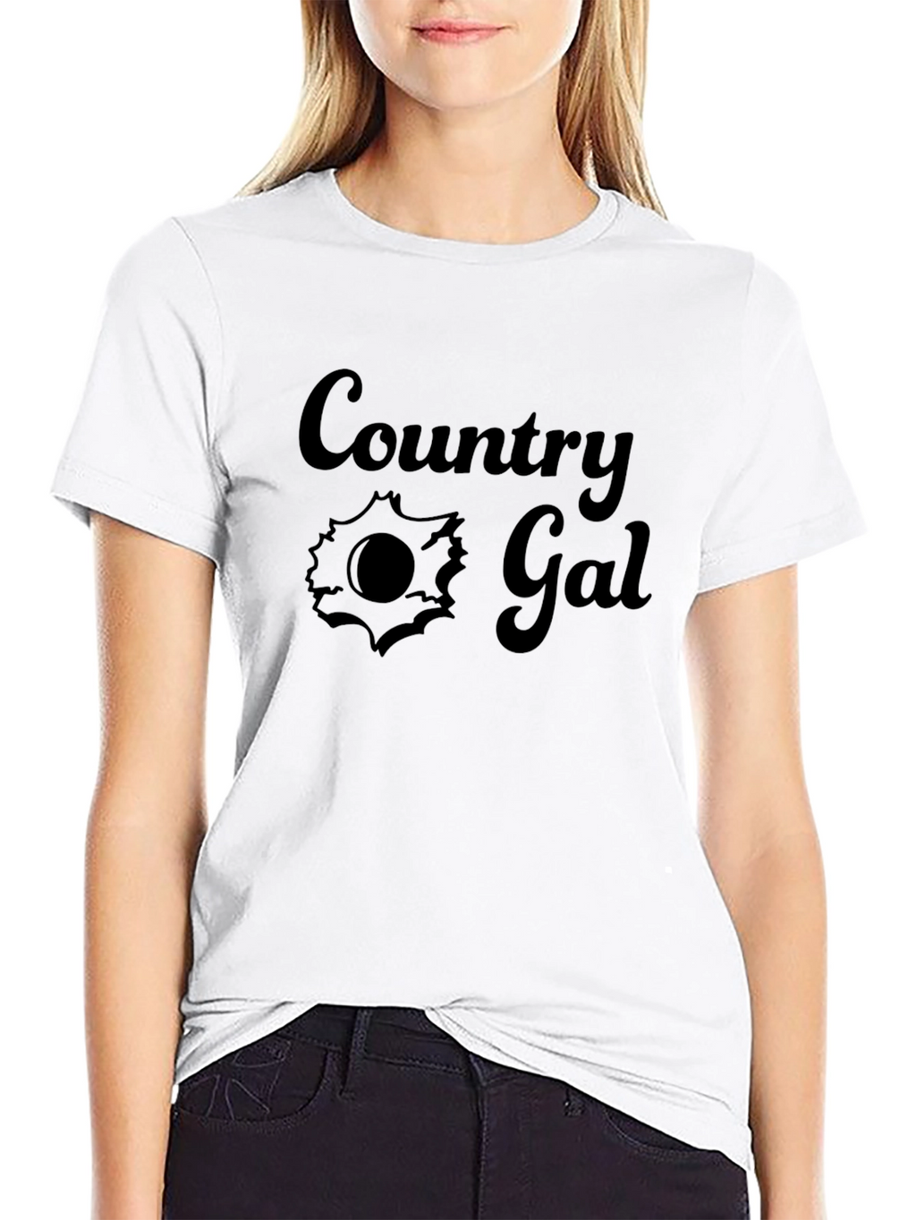 Country Gal Black Graphic T-Shirt
