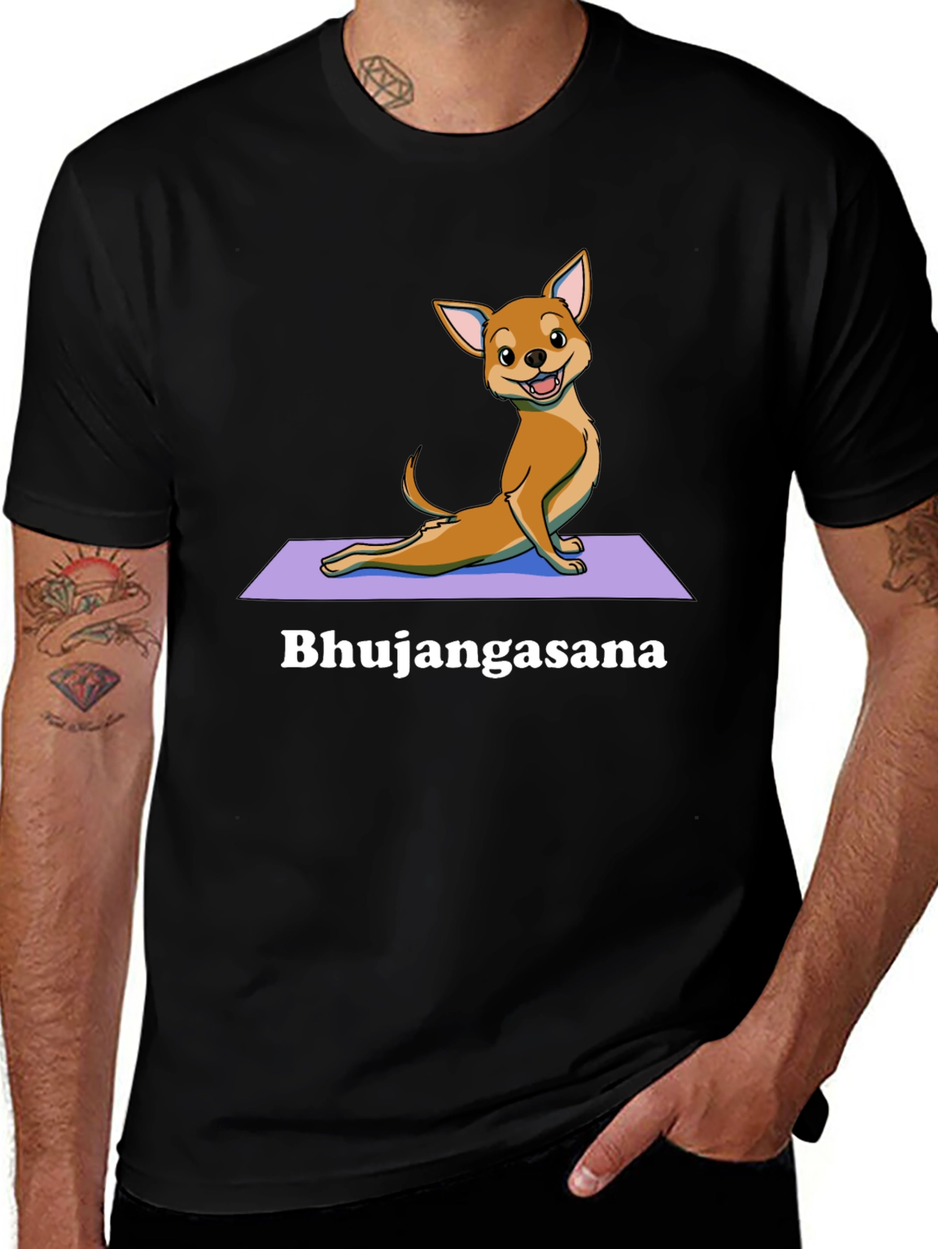 Yoga Dog T-Shirt - Bhujangasana Cobra Pose Tee