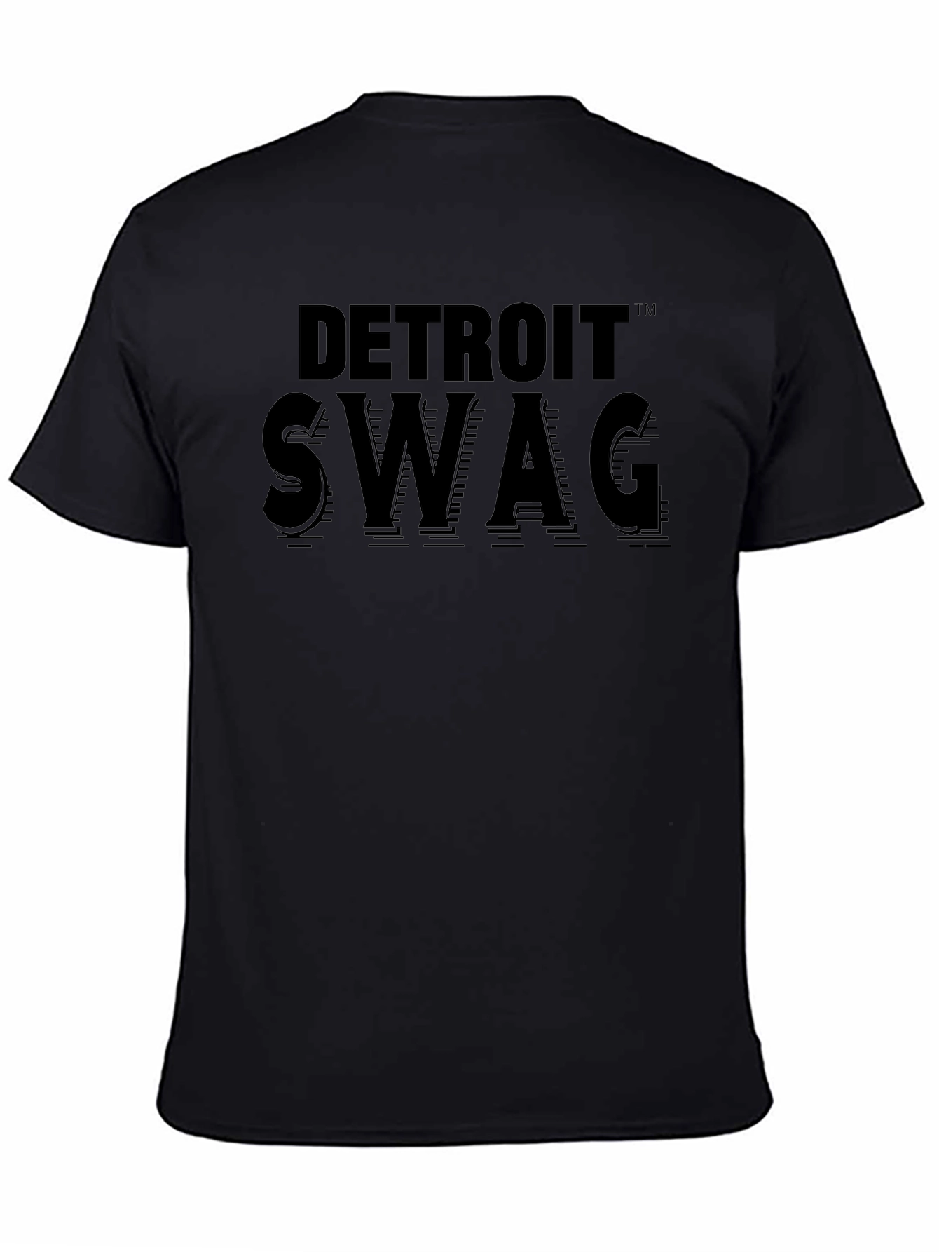 Detroit Swag Black Graphic T-Shirt