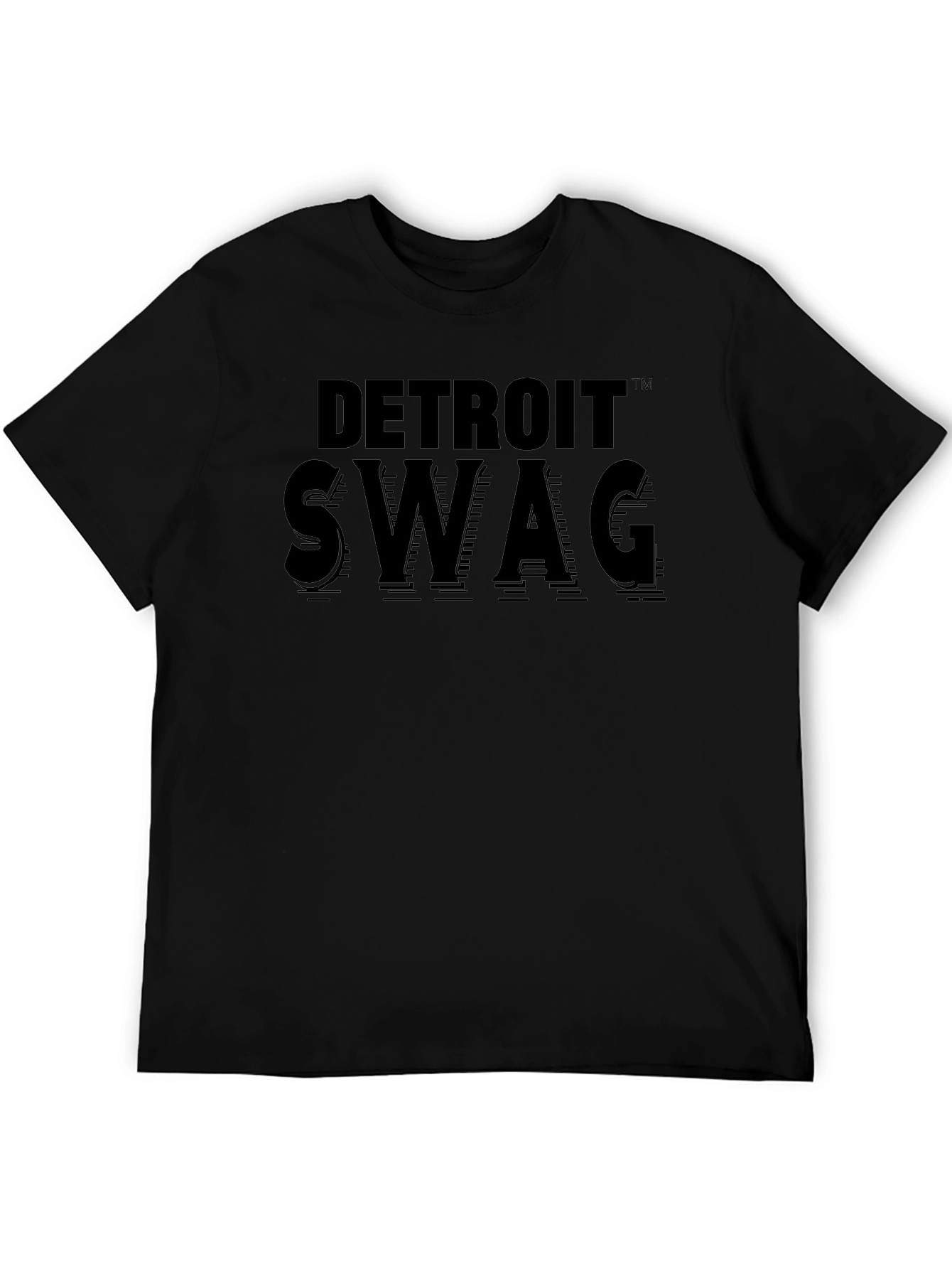 Detroit Swag Black Graphic T-Shirt