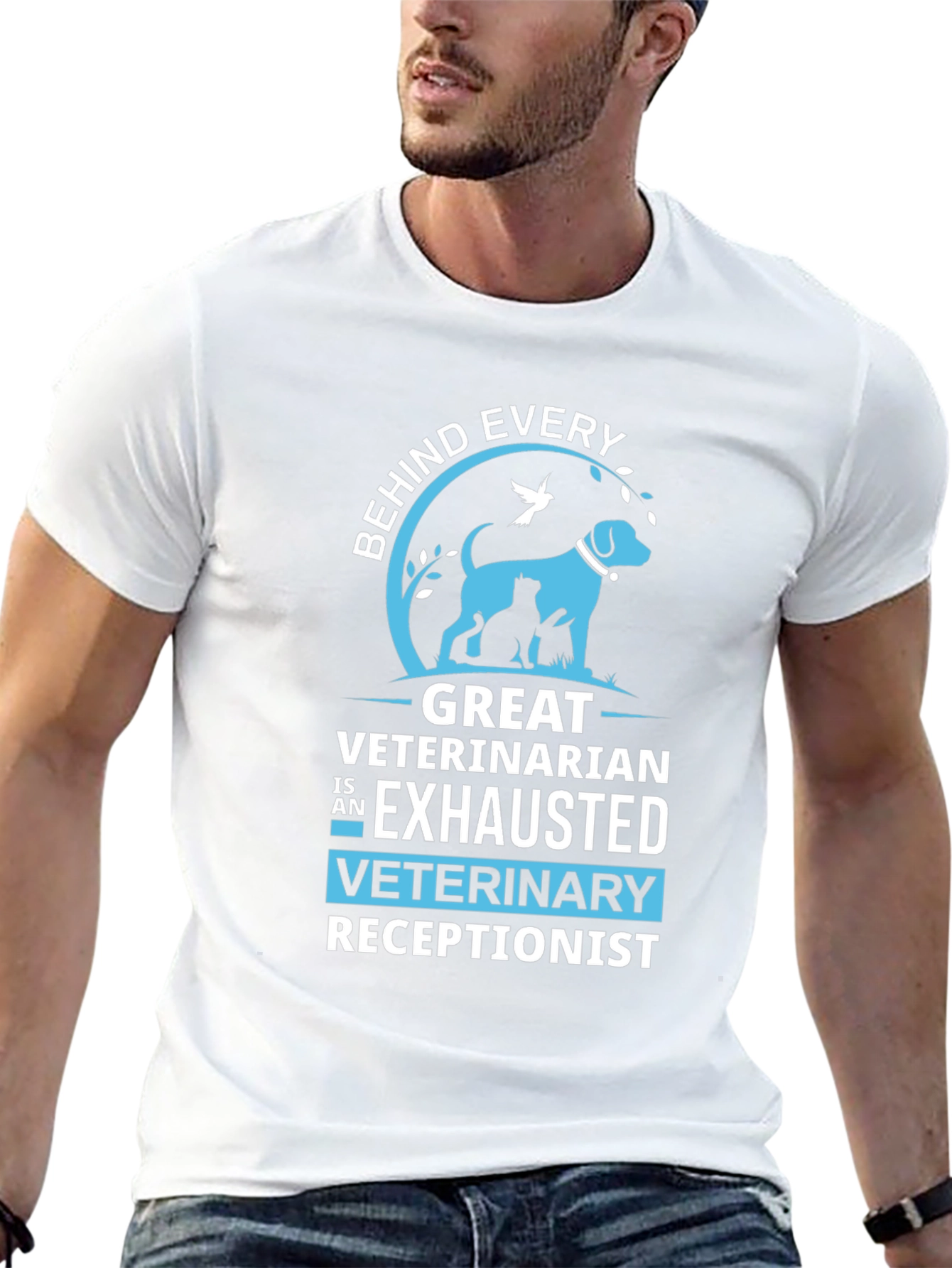 Exhausted Veterinary Receptionist T-Shirt