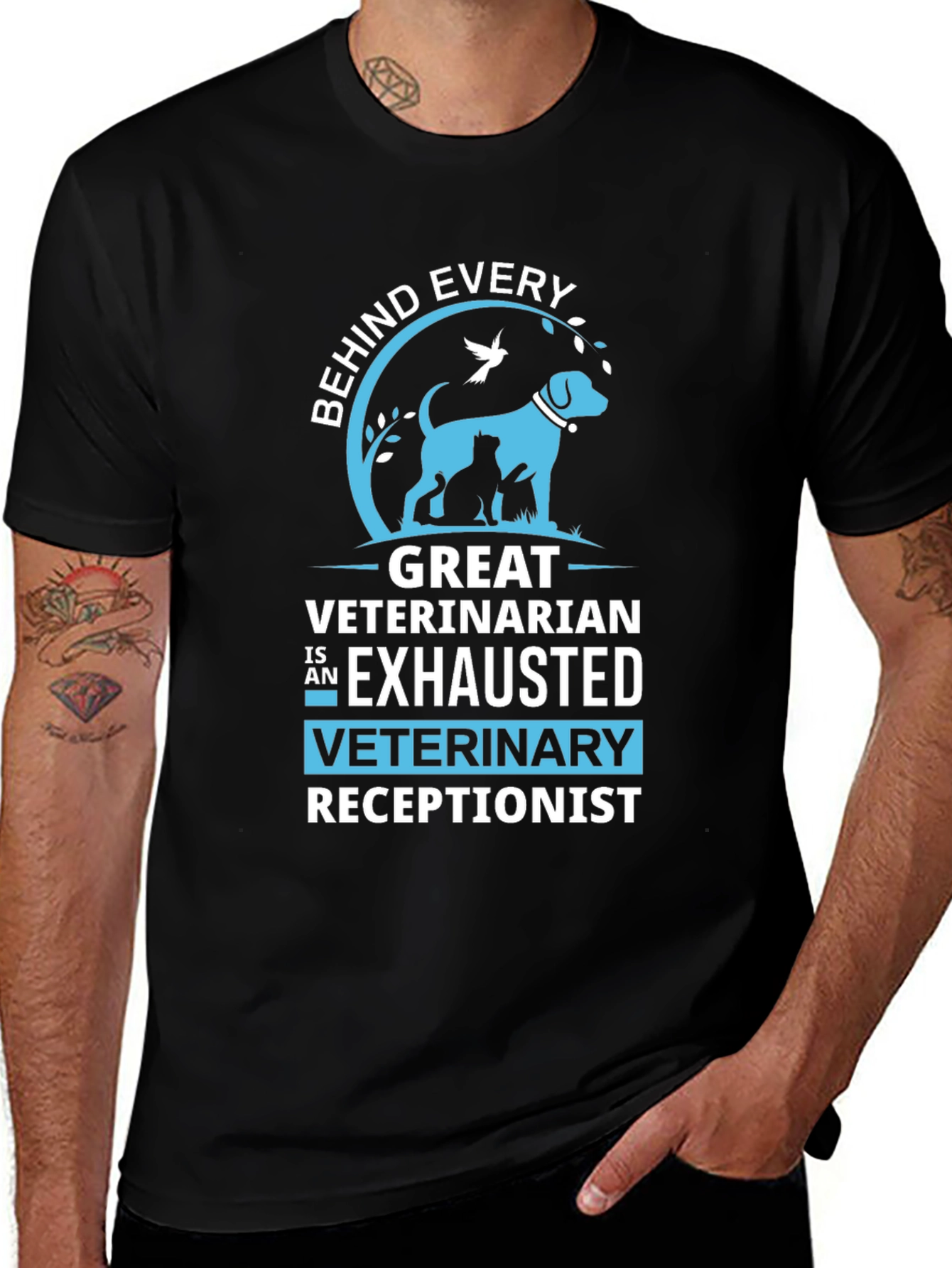 Exhausted Veterinary Receptionist T-Shirt