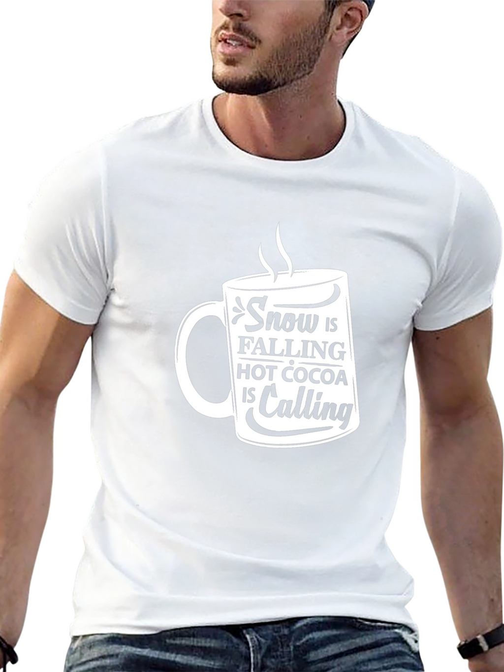 Snow is Falling Hot Cocoa T-Shirt
