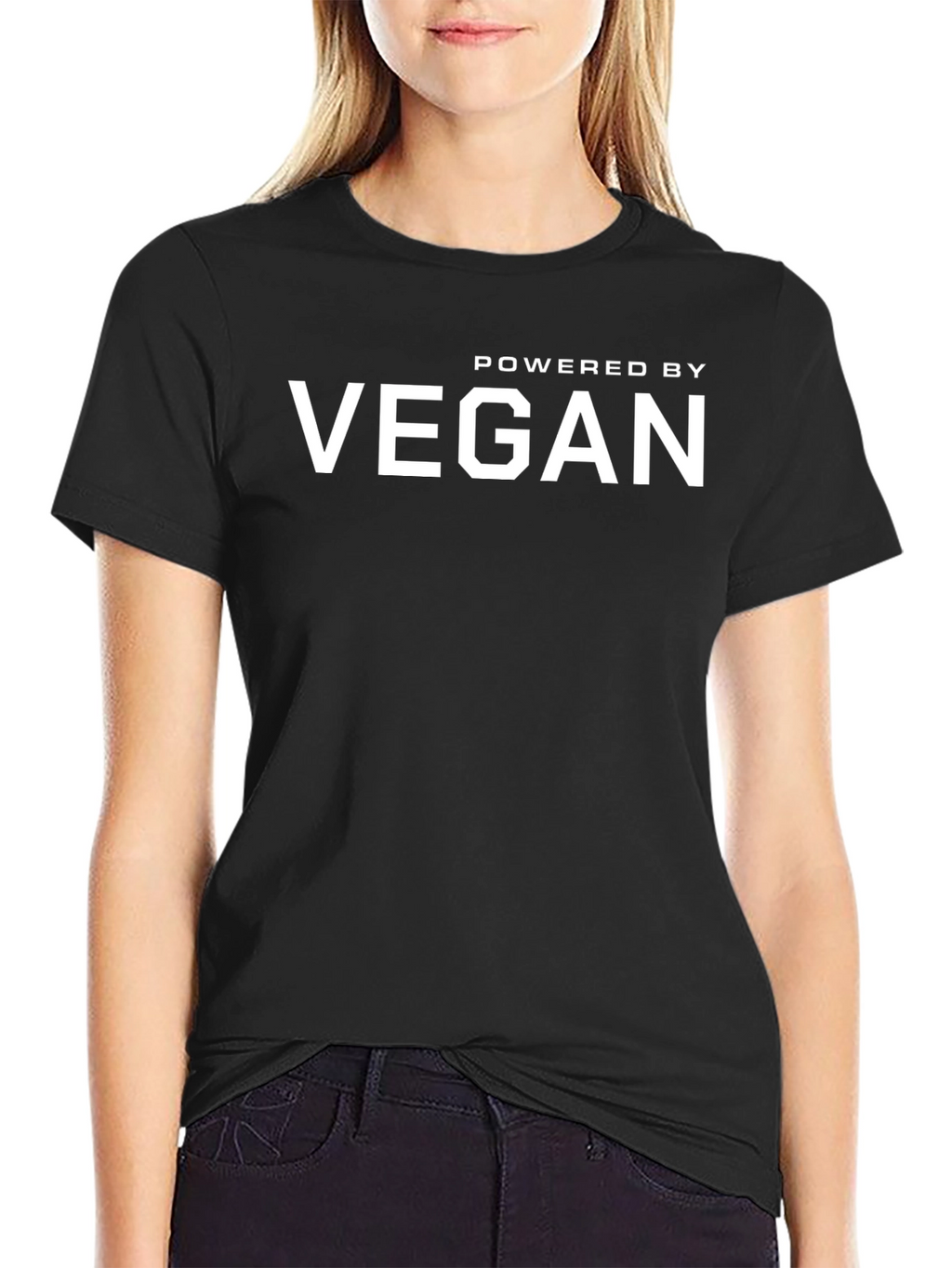 Powered by Vegan T-Shirt - Black Graphic Tee